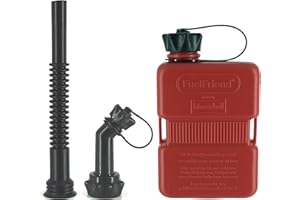 FuelFriend®-PLUS - jerrycan 1.0 liter + Outlet Pipe-kit - perfect for motorcycles, cars and more