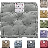 Cuscini Giardino Interni Set Cuscini Quadrati 40x40 Cm - Imbottitura Spessa 8 Cm - Per Sedie E Pavimento - Interno/Esterno Set Cuscini Quadrati Cotone - Foto 2