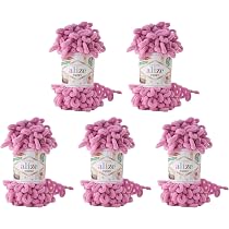 Ilkadim Export 5 Gomitoli Lana Alize Puffy Color – 500g Multicolore, Maglia Con Le Dita Senza Aghi