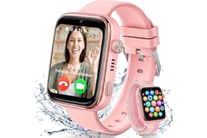 ADUOGENG Reloj Inteligente Niño 4G, IP67 Impermeable - 1.83''HD Smartwatch para Niños con GPS/Videollamada/WiFi/SOS/Whatsapp/5 Modos Deportivos, Regalos Smartwatch Niña Niño Viene con 2 Correas