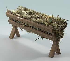 ZICOM Futterkrippe 10x10x10.5cm Holz - Miniatur Krippenzubehör Für Weihnachten