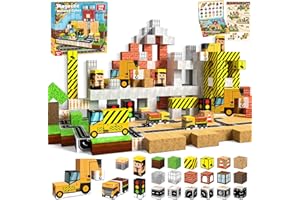 Annexfun Magnetic Blocks-100PCS Magnetic Building Blocks Road with Car STEM Toddler Kids Toys, Stacking Cube Games Tiles Construction Toys for Kids Ages 3+, Christmas Birthday Gifts for Boys & Girls