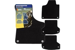 MAT10 – Fußmatten passend für Audi A3 (AB2) (BJ 05/2003-07/2012, 3-Türer) & A3 Sportback (BJ 09/2004-01/2013, 5-Türer) aus Dilour | Automatten-Set, 4-teilig | Made in Germany, Erstausrüsterqualität