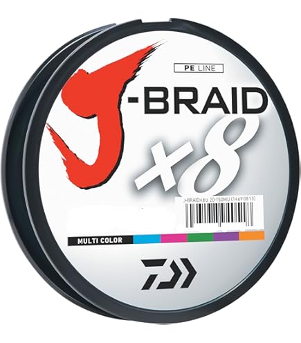 Tresse Daiwa J Braid Grand X8 135m - Résistance Abrasion - Leurre de la pêche