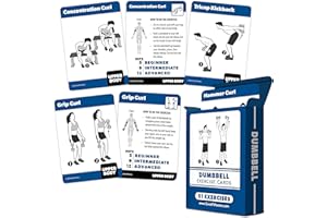 QUICKFIT Hantel-Übungskarten – Fitness-Spielkarten mit über 50 Hantel-Workouts – 6,3 x 8,9 cm (Standard-Spielkartengröße)