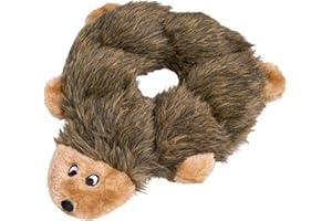 ZippyPaws Loopy - Hedgehog Dog Toy - Filling Free with 6 Squeakers, Durable Plush Toy for Small to Large Dogs, Interactive and Cuddly Toy for Pets