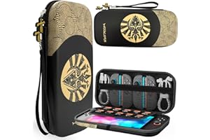 CHIKIXSON Switch 2 Tasche, Tragetasche für Switch 2 (2025), Aufbewahrung 10 Spiel Karten, Thema Reißverschluss, Schwarz