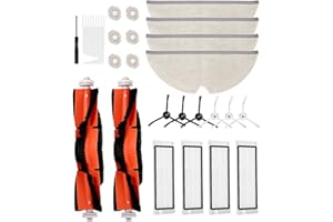 NEFLSI Accesorios para Aspiradoras Roborock S50 S51 S55 S5 MAX S6 S60 S65 Accesorios de Recambio de Xiaomi Roborock Aspiradora con Cepillo Lateral, Rodillo Central, filtros y Herramienta