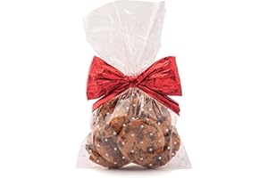 Italpak Sacchetti Trasparenti per Alimenti con Pallini 50 pz, Sacchettini confetti, Bianco, 10x20cm