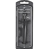 Faber-Castell 174530 - Compás Stream 2019, piedra negra. Para circunferencias de hasta 340 mm de Ø. Incluye piezas y minas de