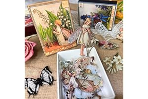 ‎TA MERRY Scrapbooking Stickers Set 160pcs Scrapbook Zubehör Aufkleber Mädchen Vintage Stickers Aesthetic Blumen,Schmetterlinge,Feen Sticker für Fotoalbum,Scrapbooking,Calendar,DIY Art,Laptop