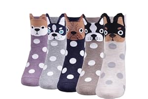DiaryLook Womens Socks Funny Cute Animal Sock Cat Dog Socks Cotton Casual Ladies Sock Gifts for women