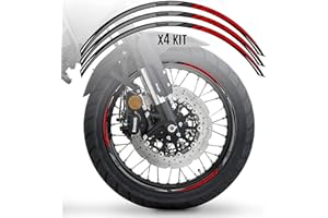 AZGRAPHISHOP Kit Adesivi Cerchioni COMPATIBILI CON Benelli TRK 502 X 2018-2021 CI-039 (RED)