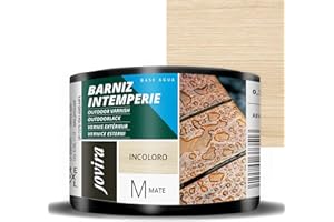 JOVIRA PINTURAS Barniz Intemperie al Agua, para el cuidado y la decoración de maderas en exterior. (375 Mililitros, Mate)