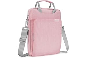 ‎NIDOO NIDOO Wasserdicht Laptop Tasche für MacBook Air Pro 13 M1 M2 / 12,9" iPad Pro M1 / 12,4" Surface Laptop Go, Rosa Damen Mädchen Umhängetasche für Surface Pro 7 8 X / 13,4" XPS 13/12,6" MatePad Pro E