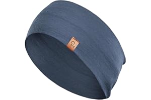 menique Dehnbare Sport-Yoga-Stirnbänder für Damen, 100% Merinowolle, Schweißbänder, Kopfbedeckung, Bandana