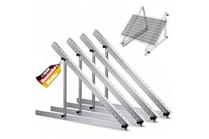 GLIESE Solarmodul Halterung 114 cm,Solarmodule Montageset Aufständerung 0°-90°,Photovoltaik Halterungen, für 100W-600W Flachdach Wandmontage Photovoltaik Balkon (2 Sets) Solarpanel Halterung