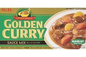 S&B Golden Curry Sauce Mix, Medium Hot, 8.4-Ounce