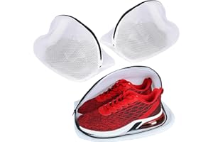 Vivifying Schuhe Waschbeutel, 3 Stück Netzschuhe Wäschesack mit Reißverschluss für Sneaker, Socken, BHs