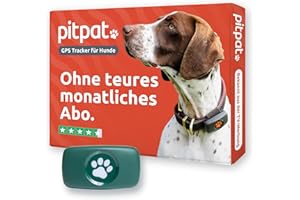 PitPat GPS Tracker für Hunde ohne Abo Gebühren Satellitenortung mit unbegrenzter Reichweite – Haustier Live Aktivitätstracking – Wasserdicht – für alle Hunde geeignet – Passt an jedes Hundehalsband