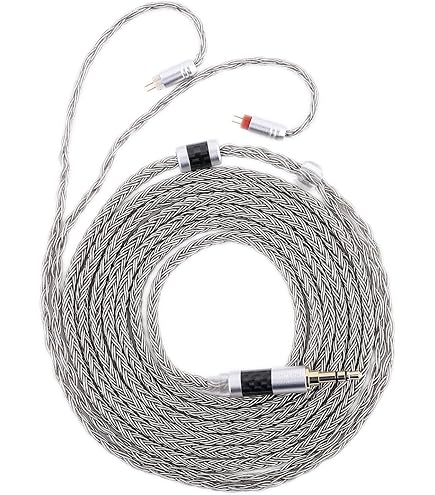 Linsoul Tripowin Zoe Cavo Per Auricolari Hi-Fi - 4 Fili In Rame Placcato Argento E Oro, 24AWG, Lunghezza 1.2m (Connettori MMCX / 2 Pin / QDC)