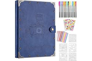 ZEEYUAN Album Fotografico 10x15 Fai da Te Rivetti Album Foto Pagine Nere con Scrapbooking Accessori per Festa della Mamma Matrimonio Regalo Compleanno Natale