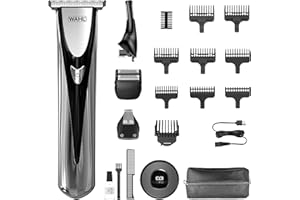 WAHL Elite Groom, tondeuse pour le corps, têtes de lames lavables, tondeuse nez, tonte des poils des oreilles, batterie longue durée, parfaite pour lui, entretien facile