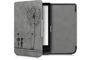 kwmobile Pokrowiec kompatybilny z Pocketbook Touch Lux 4/5/Touch HD 3/Color (2020)/ Vivlio Lux 5 Cover - Etui na czytnik e-booków - Dandelion Love Grey