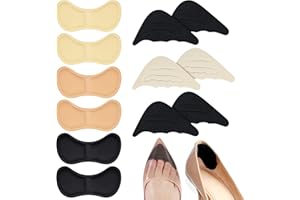 LEIKEDUN 12 Pezzi Riempitivi e Proteggi Tallone, Inserti Sponge Regolabili per Scarpe, Cuscinetto Punta con Impugnature, Solette per Ridurre Numero, Comodi Salvatallone (B)