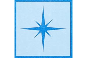 LAZER NINJA Star Shape Stencil: Mylar Airbrush Wall Art Painting Crafts 4-190 Micron| DIY-A3 Stencil - Design Size (260mm 260mm)