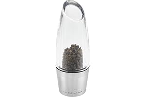 Cole & Mason H308891P Milston Molinillo de Pimienta, Precision+/Molienda Ajustable, Acero Inoxidable/Acrílico, 160mm, Incluye 1 x Molino, Garanzia del Meccanismo a Vita