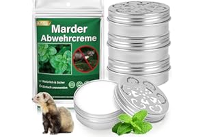 Puciuua Marderschutz für Ihr Auto (4X Dose), Sofortige & langfristige Marderabwehr Auto, Effektive Marderschreck für Motorraum, Luftfilter, Rohre und Schuppen