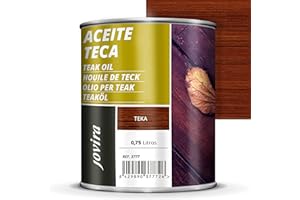 JOVIRA PINTURAS Aceite Teca 750ml, para madera exterior, Protección y restauración de la madera Teca en intemperie. (750 Mililitros, Teca) F-33