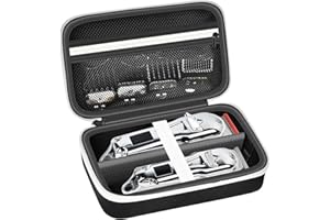 GRAPSA Case Compatible with KIKIDO for Novah for GLAKER for Ufree for FADEKING for GSKY for Romanda Professional Hair Clippers, Beard Trimmer Grooming Storage Holder for Hair Trimmers Set (Box Only)