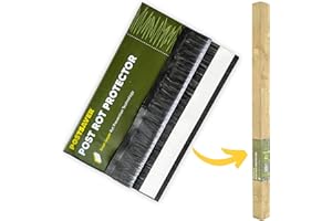 Postsaver Pro-Wrap Standard | Wood Protector for Fence Posts | Post Saver Sleeves with Dual-Layer Rot Protector | Fence Protector | Fits 3x3” to 4x4" Square and 3” to 5" Round Posts