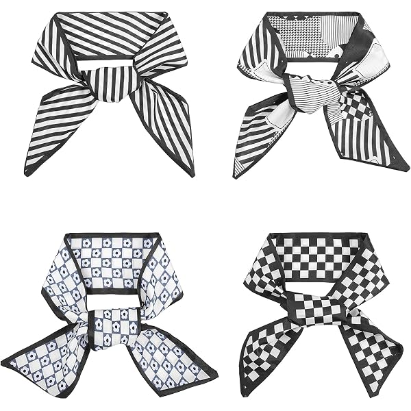 ValueBargain 4er Set Handtaschenschals – Multifunktional Als Halstuch, Stirnband & Haarschmuck