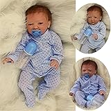 ZIYIUI Reborn Baby Junge 20 Zoll 50 cm Lebensechte babypuppen Handgemachte Silikon Vinyl Entzückende Reborn Puppen Junge Neug