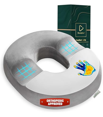 Coussin D'assise Orthopédique En Gel Avec Housse En Tissu Antidérapant