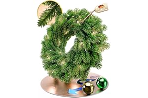 ‎ARTITREE ArtiTree - Christmas Wreath for Door, Advent Wreath, Christmas Decoration for Outdoor and Indoor Use, Artificial Fir Wreath - 40 cm (40 cm, with Lighting)