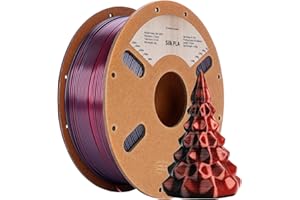 ‎ENISINA Silk PLA Filament 1.75mm, ENISINA Seidig Glänzendes 3D Drucker Filament PLA, Maßgenauigkeit +/- 0.03mm，1kg / 2.20lb (Schwarz & Rot)