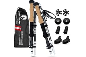 ‎ALPIN LOACKER ALPIN LOACKER Wanderstöcke faltbar Carbon oder Aluminium mit Korkgriff I Nordic Walking Stöcke Damen & Herren I Leichte Faltbare Trekkingstöcke Teleskop für Bergsport
