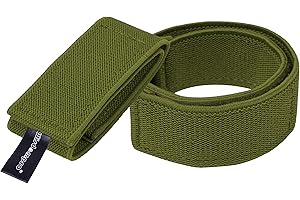 wisdompro Cinghie Elastiche Antiscivolo 1 paio, 3.2 cm x 30 cm per Stringere i Pantaloni Alla Caviglia, Wader, Pesca, Ciclismo (12 Inch verde militare)