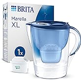 BRITA Marella XL Water Filter Jug Blue (3.5L) incl. 1x MAXTRA PRO Pure Performance cartridge - large-volume jug with digital 