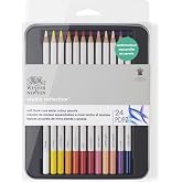 Winsor &amp; Newton 490015 hassas sulu boya &ndash; Sanat&ccedil;ı boya kalemleri, set halinde, 24 canlı renk, y&uuml;ksek kaliteli sanat&ccedil;ı pigment