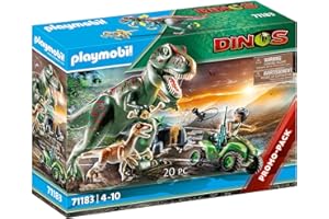 Playmobil 71183 Explorateur avec Quad et tyrannosaure- Dinos - Les Dinosaures - Promo-Pack Jeux d'aventures