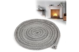 SWIFTCTRL Corda Guarnizione Stufa a Legna, 2m*8mm Guarnizione Alta Temperatura in Fibra di Vetro, Sostituzione Corda Guarnizione Camino per Stufa/Camino/Porta del Forno, Resistente al Calore 550 Gradi Celsius