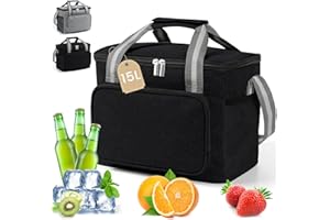 DUNSOO Kühltasche Klein, Kleine Kuhltasche fur Unterwegs, Kuhltaschen Faltbar, Thermotasche für Picknick/BBQs/Camping/Ausflügen/Einkaufen/Auto