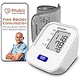 Omron HEM 7120 Digital Arm Blood Pressure Monitor With Phable's Care 360 Free Doctor Health Assessment, White