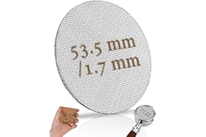 Puck Screen 54 mm, Puck Screen 53.5 Puck Sieb Mellbree 1 pieza Filtro de café sinterizado para Espresso Coffee Portafiltros, accesorios, 1.7 mm de grosor, 150 μm, reutilizable, inoxidable