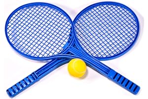 KandyToys Jumbo Soft Tennis Set with 2 Rackets & Soft Ball | Three Assorted Colours | Outdoor Games
